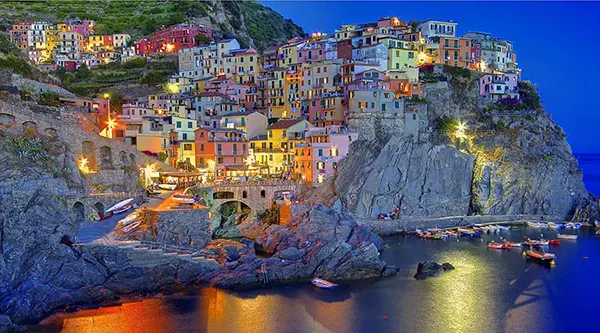 Manarola zachód słońca